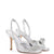 Valerie Slingback Sandal In Silver Metallic Leather