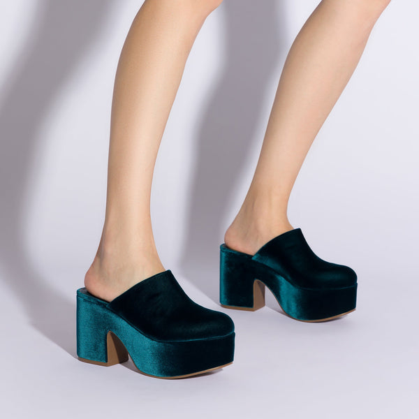 Miso Platform Clog In Deepsea Velvet