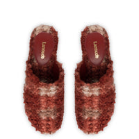 Miso Platform Clog In Berry Plaid Shearling