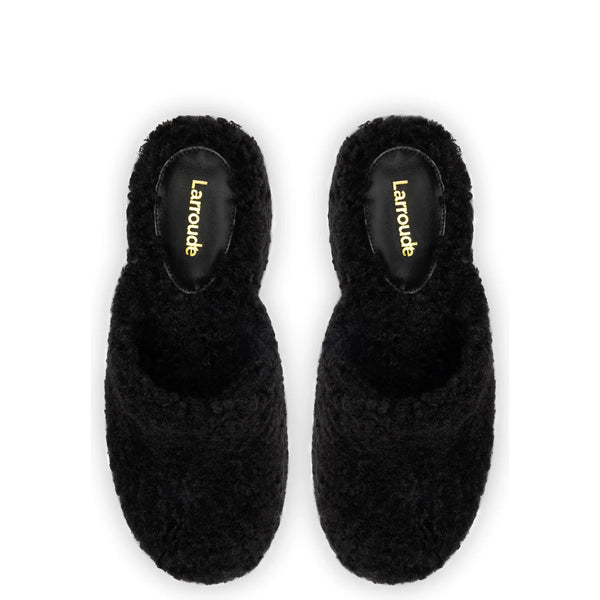 Miso Clog In Black Shearling