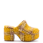 Miso Platform Clog In Dijon Plaid Shearling