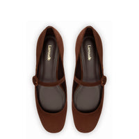 Blair Ballet Flat In Brown Suede