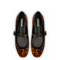 Blair Ballet Flat In Leopard Print Calf Hair