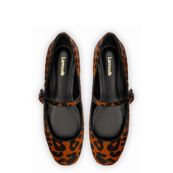 Blair Ballet Flat In Leopard Print Calf Hair