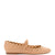 Blair Broderie Ballet Flat In Tan Leather