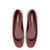 Meghan Broderie Flat In Burgundy Leather