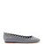 Meghan Broderie Flat In Titanium Leather