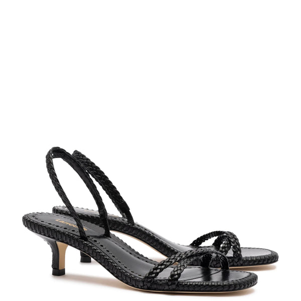 Mini Annie Sandal In Black Leather