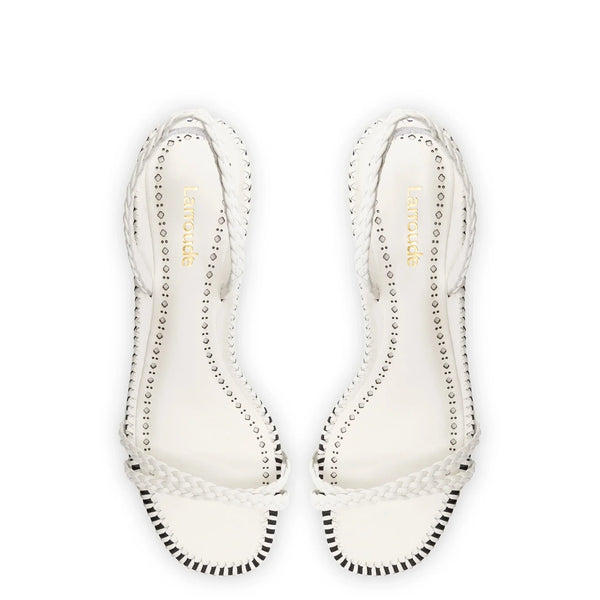 Mini Annie Sandal In White Leather