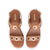 Milan Flatform Sandal In Caramel Leather