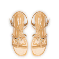 Hana Flat In Tan Patent Leather