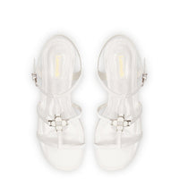 Hana Flat In White Patent Leather