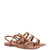 Harmony Flat Sandal In Caramel Leather