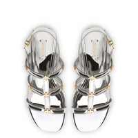 Harmony Flat Sandal In Silver Specchio