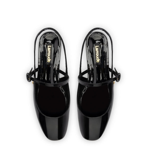 Georgina Ballet Flat In Black Patent Leather