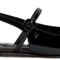 Georgina Ballet Flat In Black Patent Leather