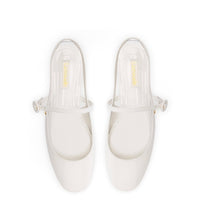 Georgina Ballet Flat In White Patent Leather