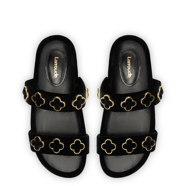 Milan Piccolo Slide In Black Velvet