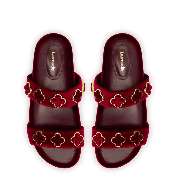 Milan Piccolo Slide In Wine Velvet