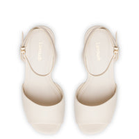 Yves Wedge In Ivory Leather