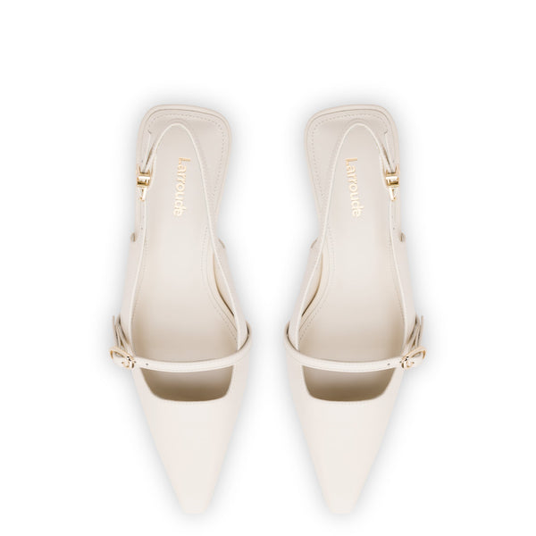 Ines Pump In Ivory Leather