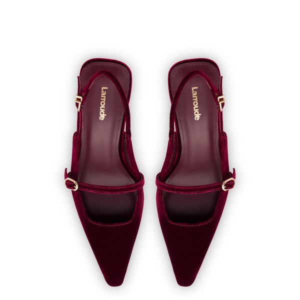 Ines Pump In Wine Velvet