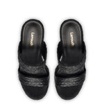 Pamela Wedge In Black Raffia