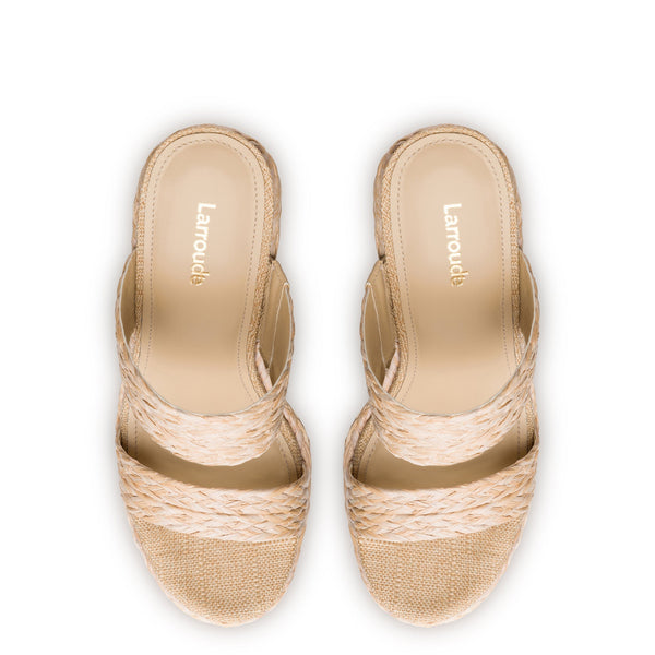 Pamela Wedge In Natural Raffia