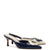 Flora Pump In Navy and Ivory Leather