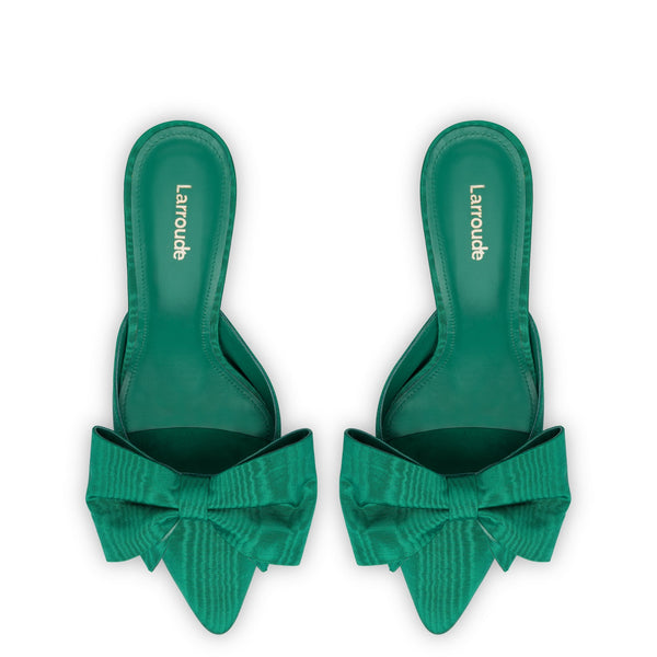 Mini Elle Pump In Emerald Fabric