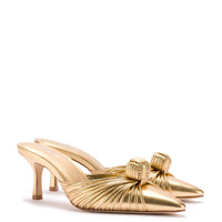 Mini Valerie Pump In Gold Metallic Leather