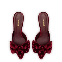 Mini Elle Pump In Wine Velvet