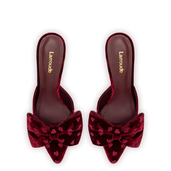 Mini Elle Pump In Wine Velvet