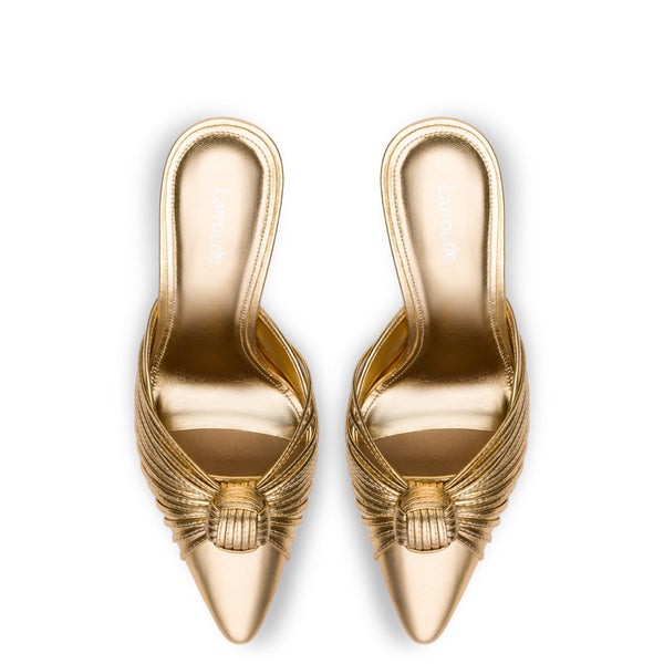 Valerie Pump In Gold Metallic Leather