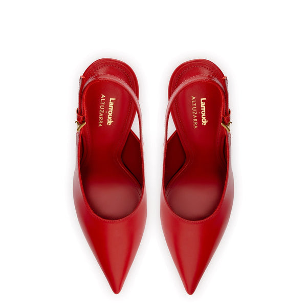 Larroudé x Altuzarra Pump In Blood Red Leather