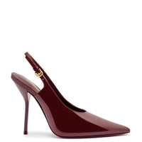 Larroudé x Altuzarra Pump In Burgundy Patent Leather