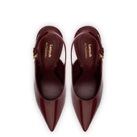 Larroudé x Altuzarra Pump In Burgundy Patent Leather