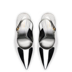 Larroudé x Altuzarra Pump In Silver Specchio