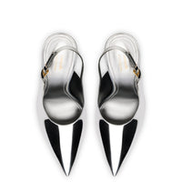 Larroudé x Altuzarra Pump In Silver Specchio