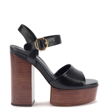 Vanessa Platform Sandal In Black Leather