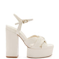 Vivienne Platform Sandal In Ivory Leather