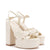 Vivienne Platform Sandal In Ivory Leather