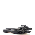 Elle Flat Mule In Black Leather