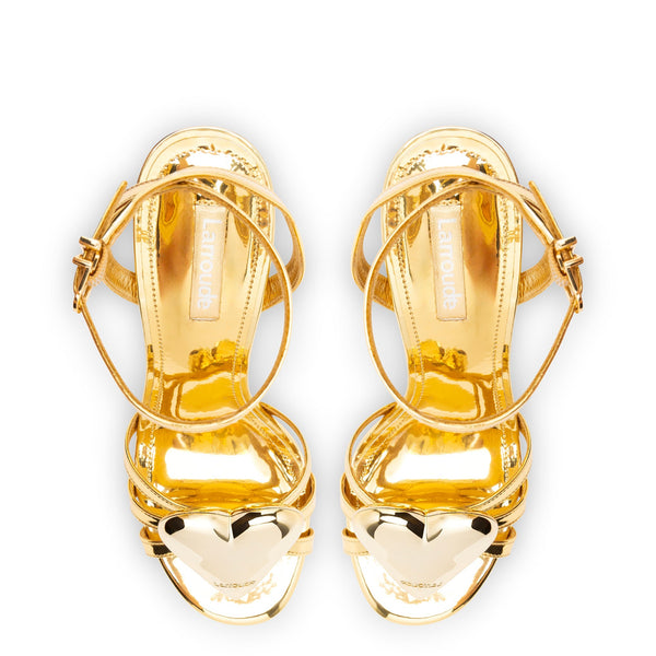 Amore Sandal in Gold Specchio