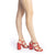 Hana Sandal In Scarlet Patent Leather