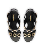 Milan Hi Sandal In Black Leather