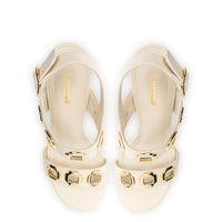 Milan Hi Sandal In Ivory Leather