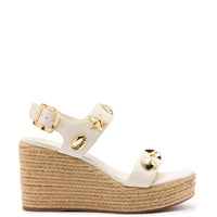 Madison Espadrille In Ivory Leather