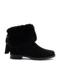 Verbier Bootie In Black Suede and Black Shearling