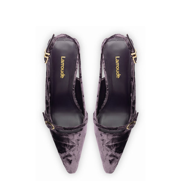 Ines Hi Pump In Purple Velvet